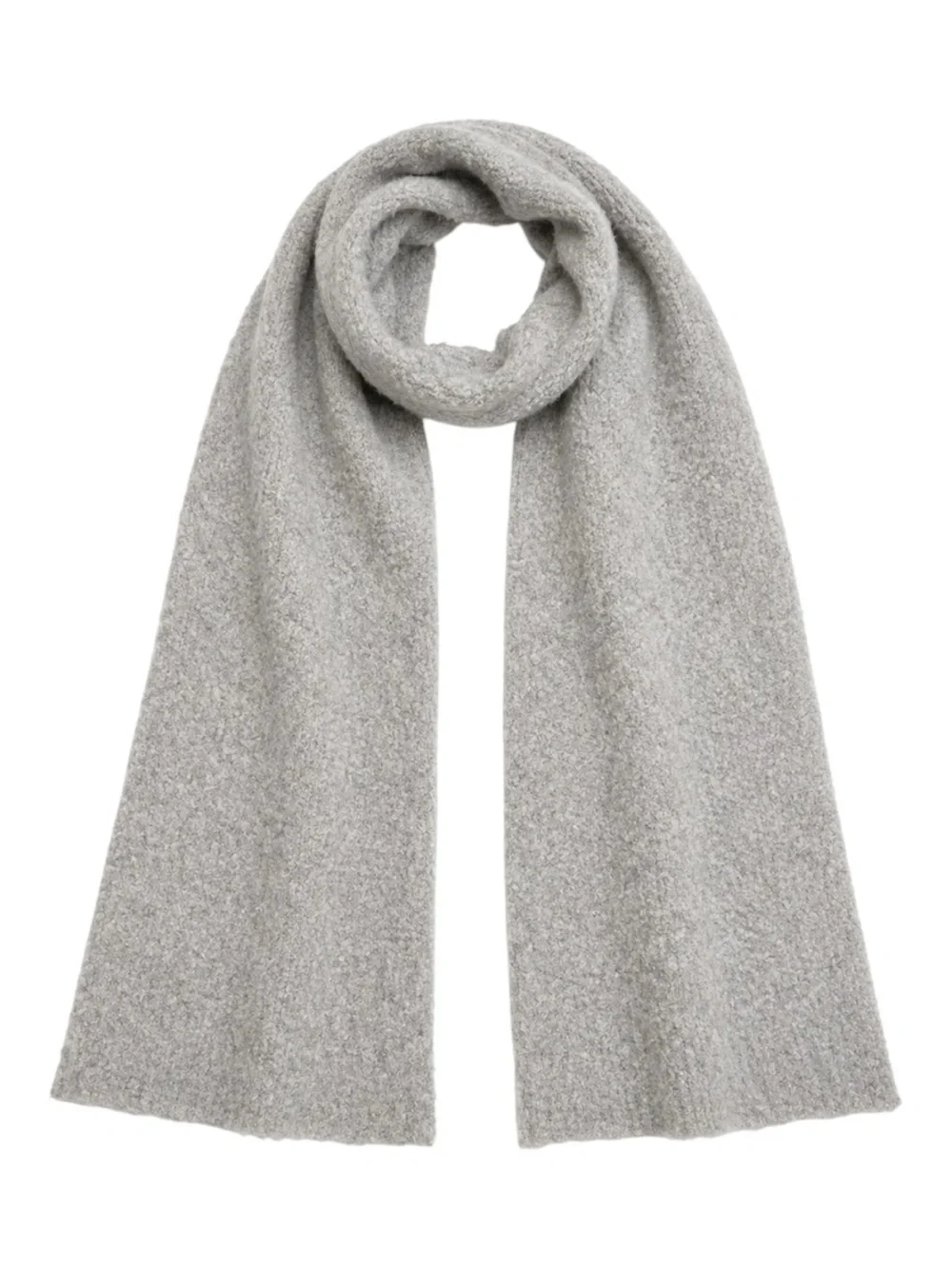 H&M Gray Textured Wool Blend Long Scarf
